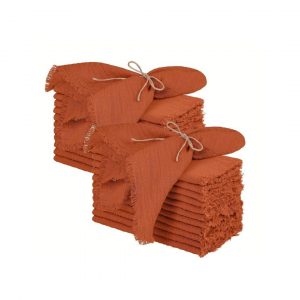 Serviette Gaze de coton terracota